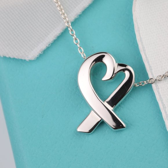 Tiffany & Co. Jewelry - Tiffany & Co. Necklace Paloma Picasso Vintage Loving Heart Pendant in Silver